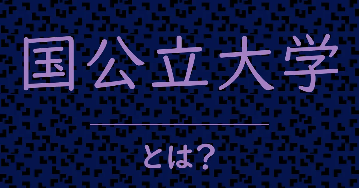 国公立大学とは?毒舌で解説!