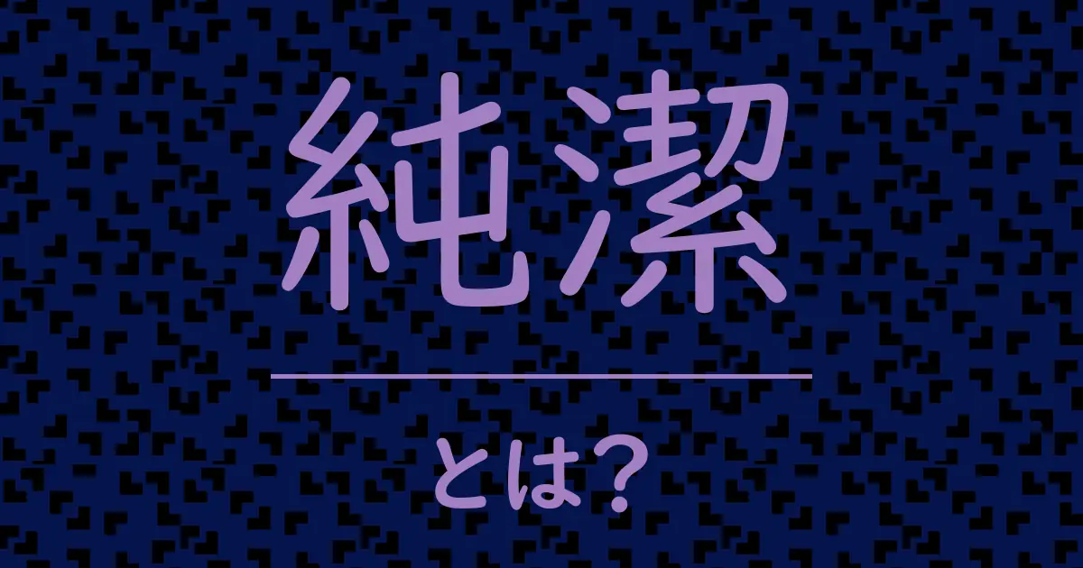 純潔とは?毒舌で解説!