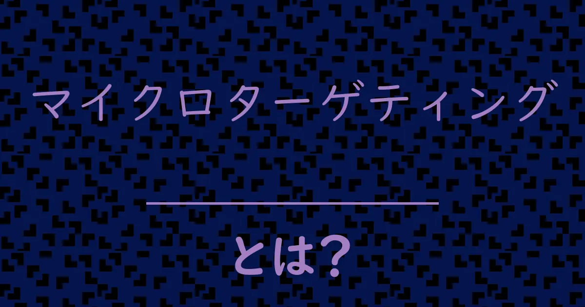マイクロターゲティングとは?毒舌で解説!