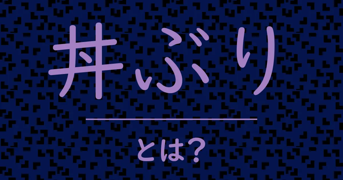 丼ぶりとは?毒舌で解説!