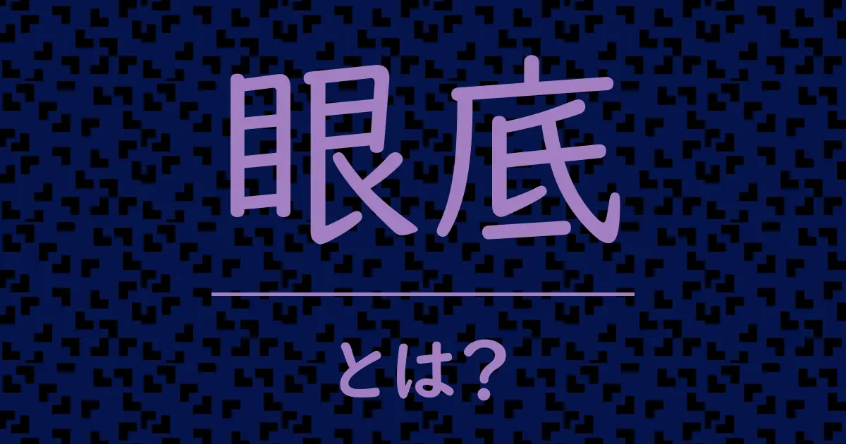 眼底とは?毒舌で解説!