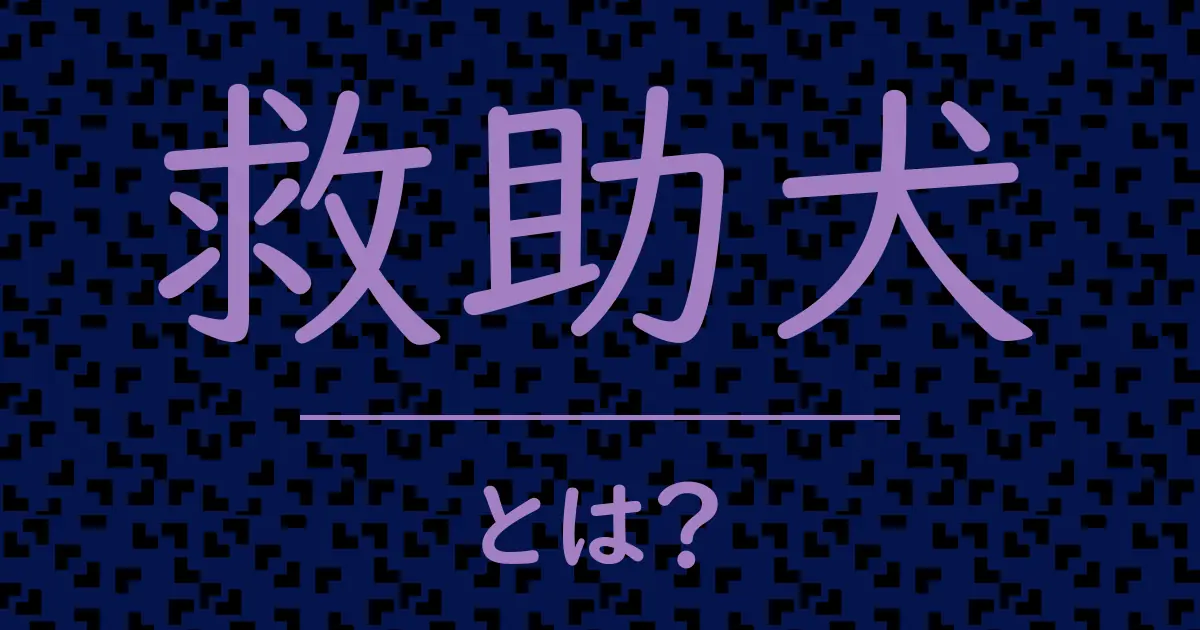 救助犬とは?毒舌で解説!