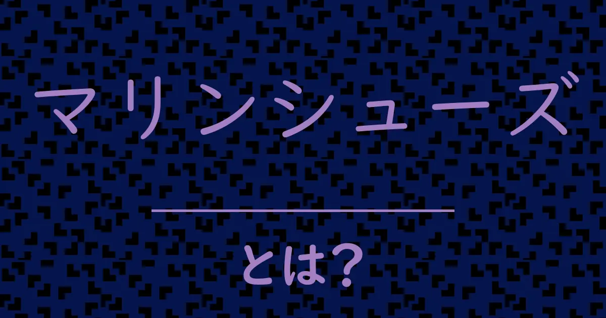 マリンシューズとは?毒舌で解説!