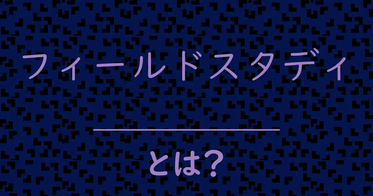 フィールドスタディとは?毒舌で解説!