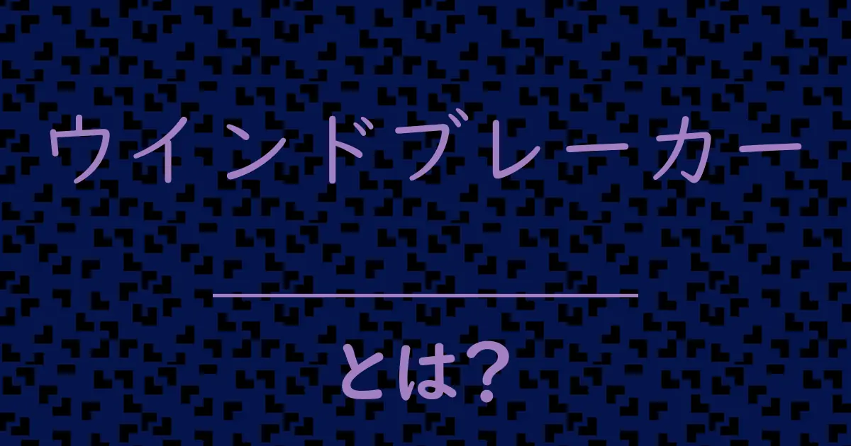 ウインドブレーカーとは?毒舌で解説!