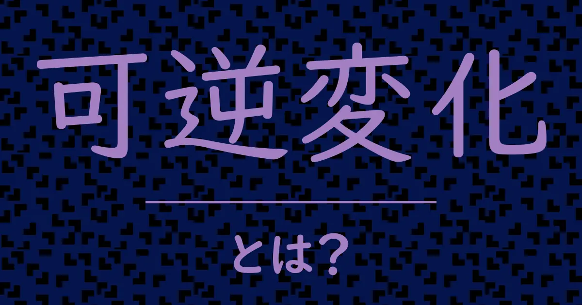 可逆変化とは?毒舌で解説!