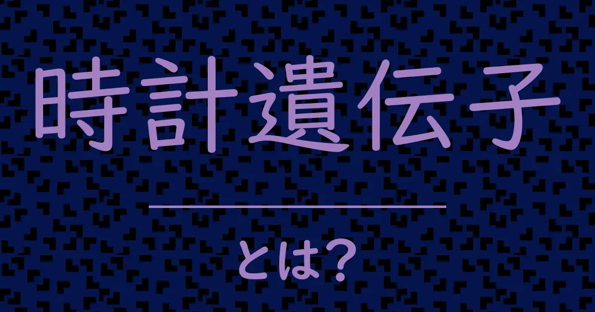 時計遺伝子とは?毒舌で解説!