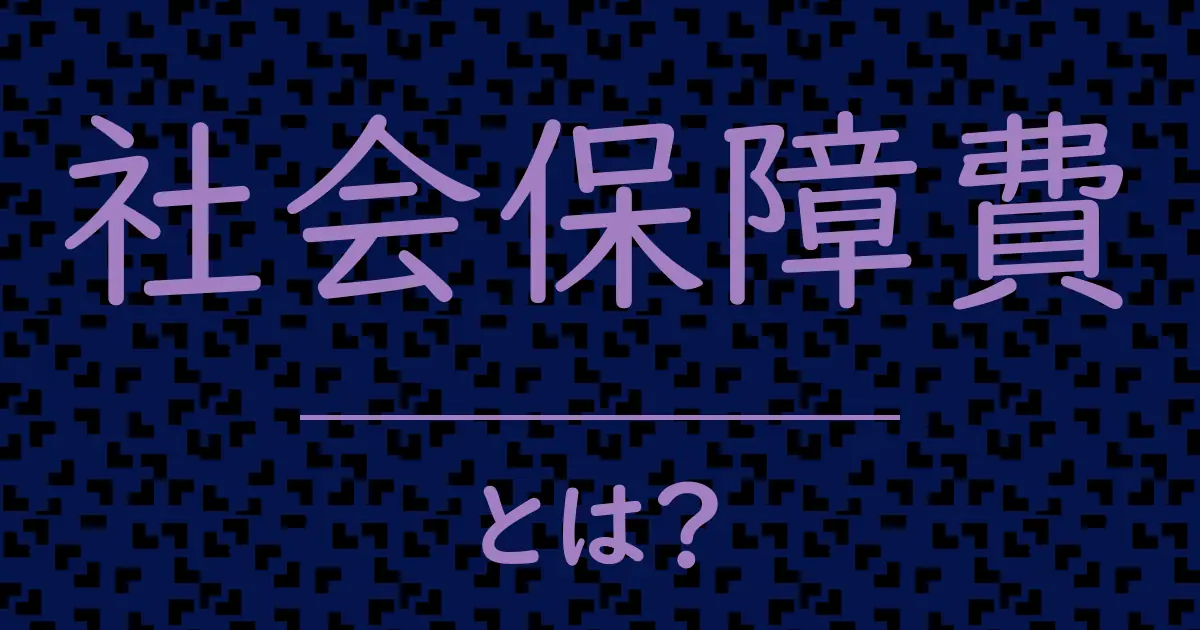 社会保障費とは?毒舌で解説!