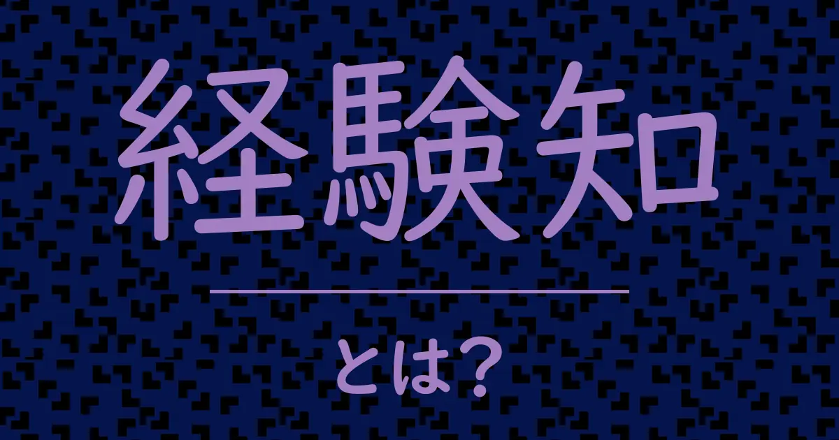 経験知とは?毒舌で解説!