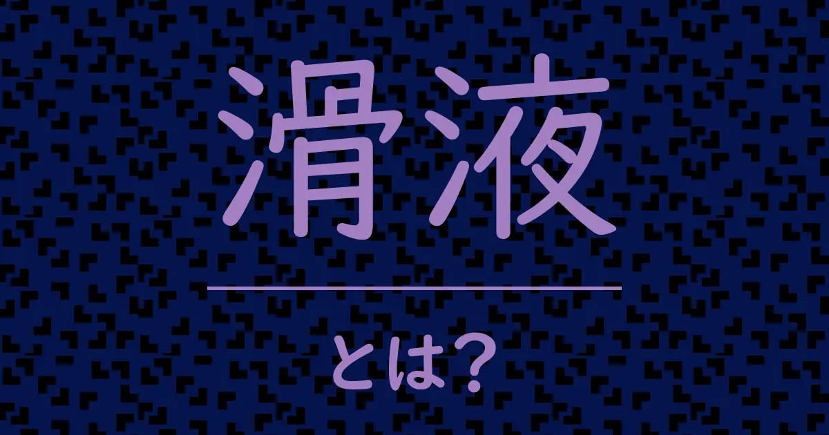 滑液とは?毒舌で解説!