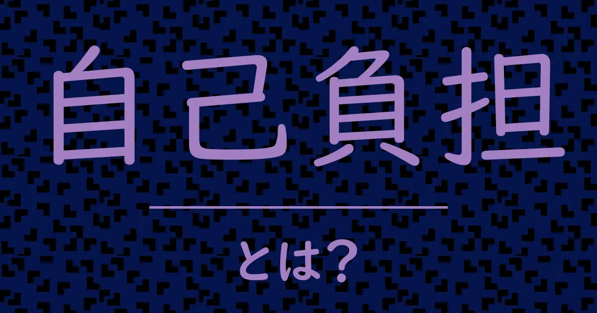自己負担とは?毒舌で解説!