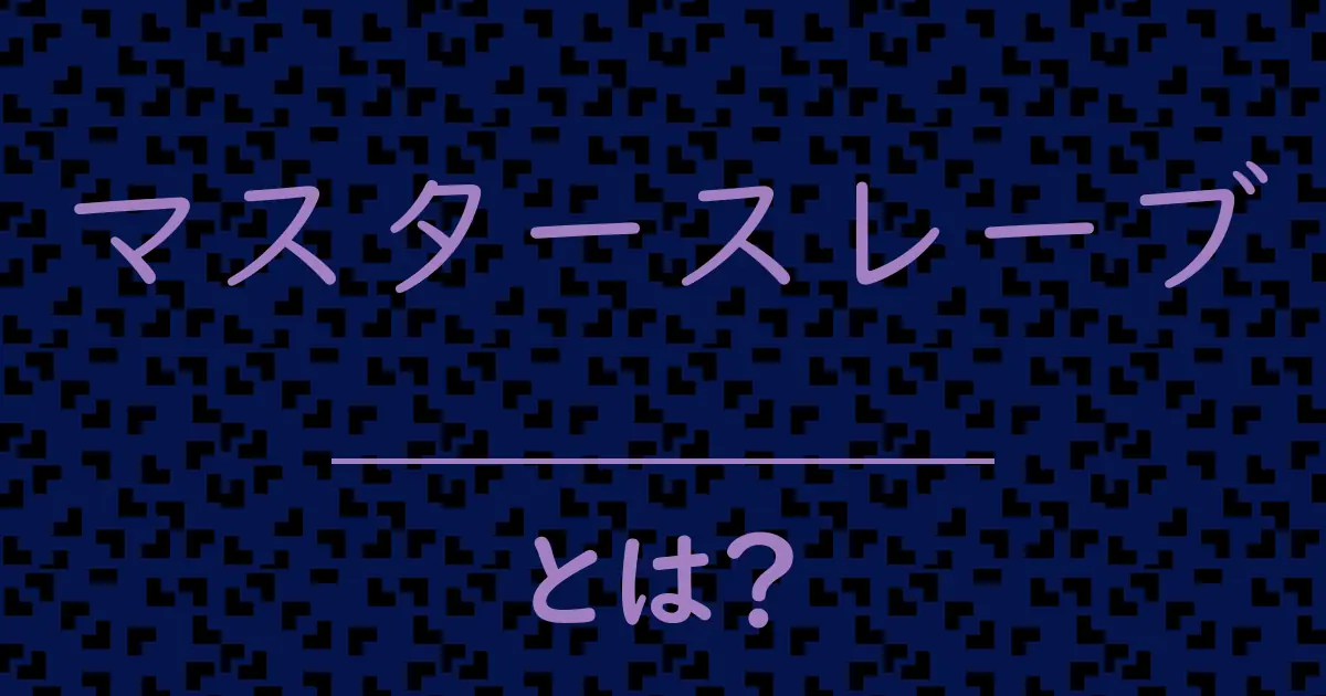 マスタースレーブとは?毒舌で解説!
