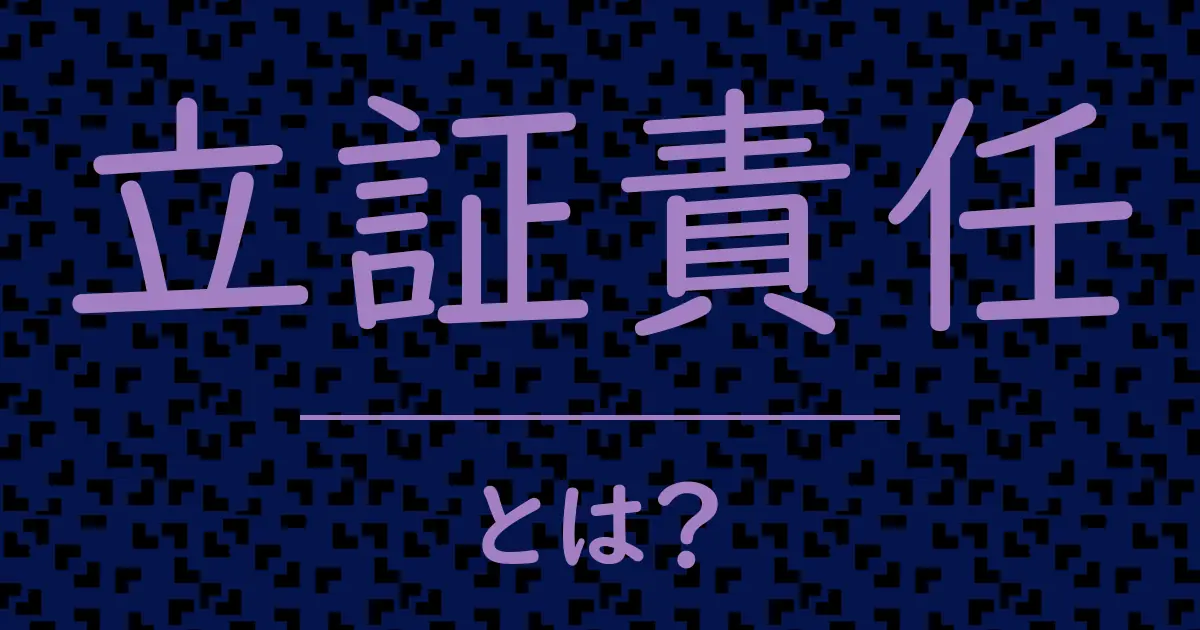 立証責任とは?毒舌で解説!