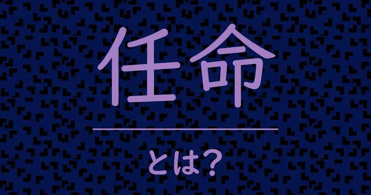 任命とは?毒舌で解説!