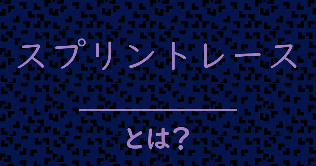 スプリントレースとは?毒舌で解説!