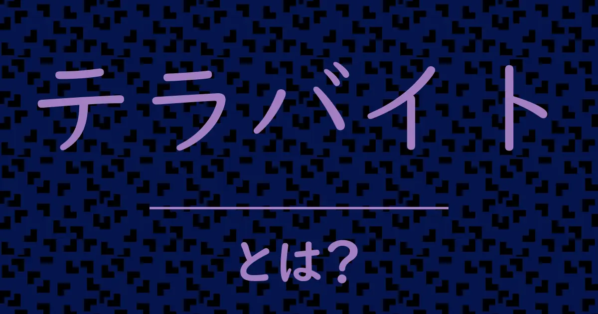 テラバイトとは?毒舌で解説!