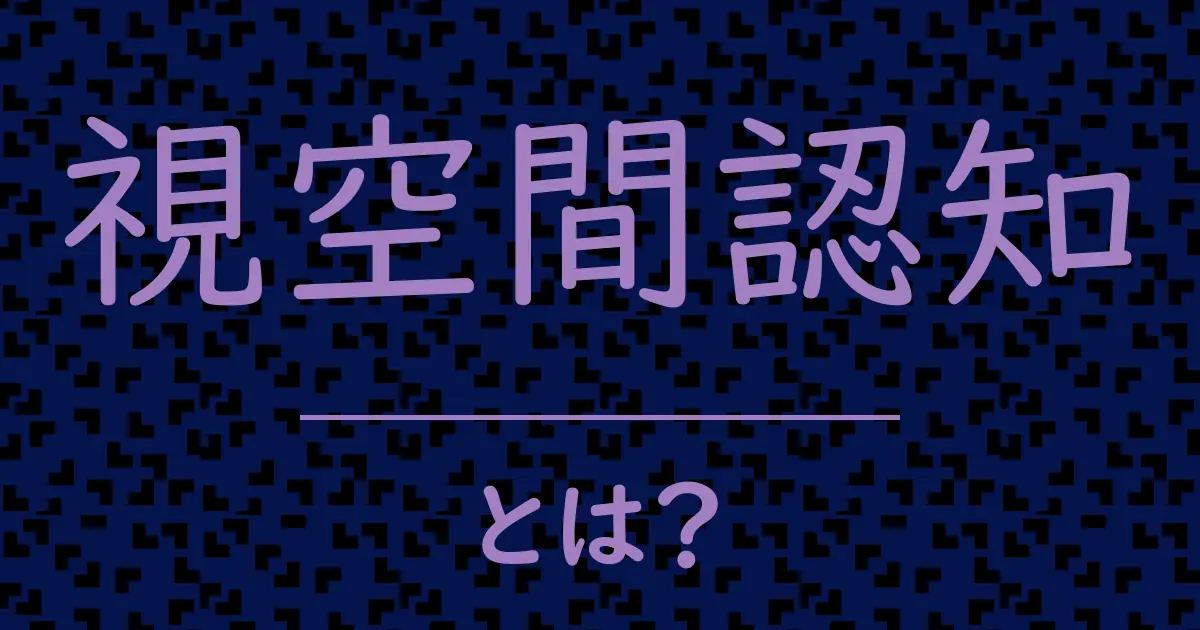 視空間認知とは?毒舌で解説!