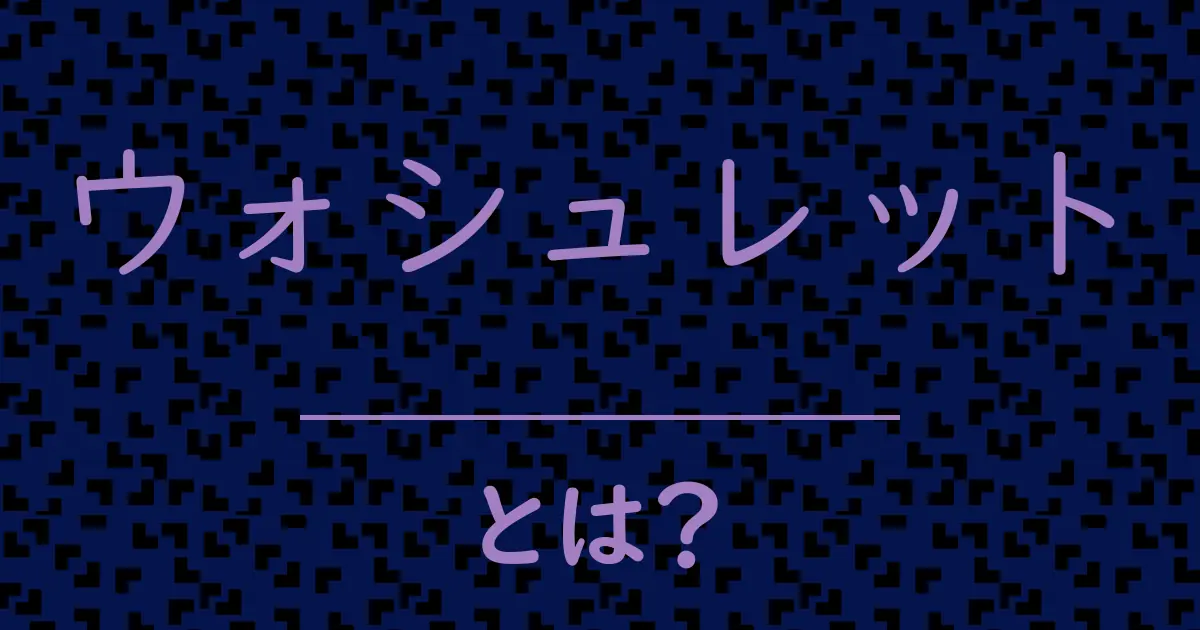 ウォシュレットとは？毒舌で解説！