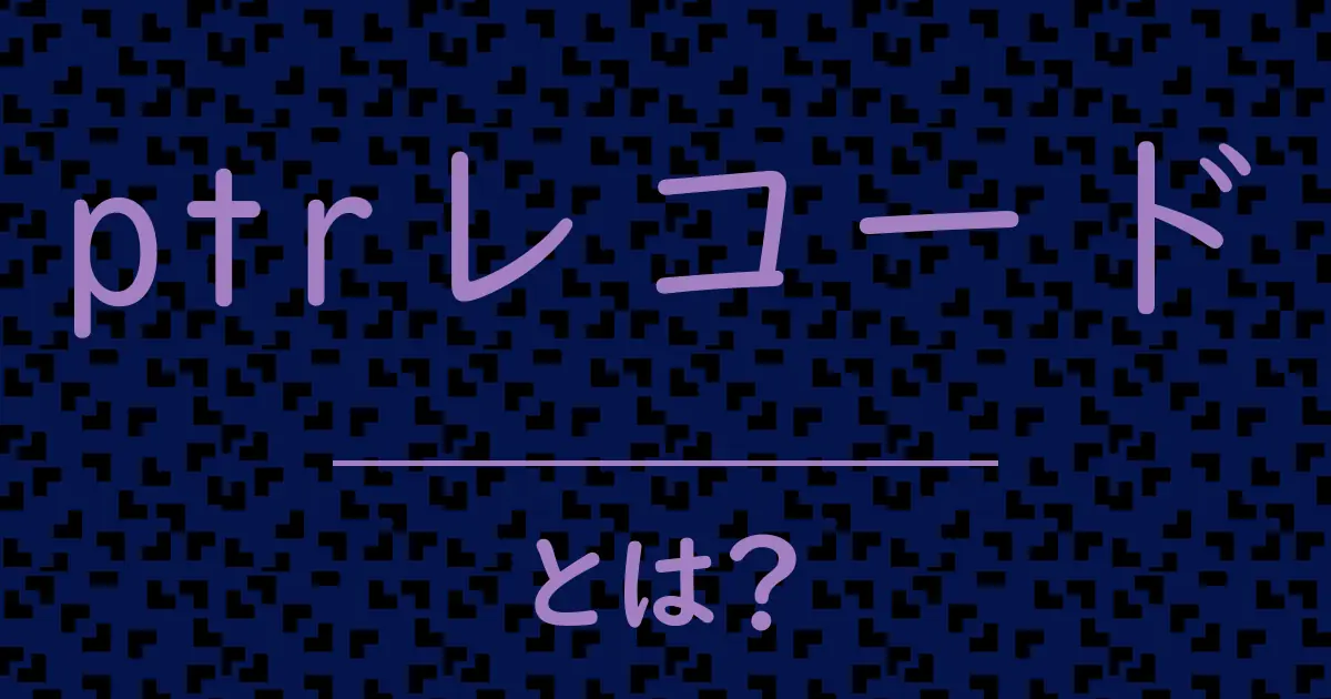 ptrレコードとは?毒舌で解説!