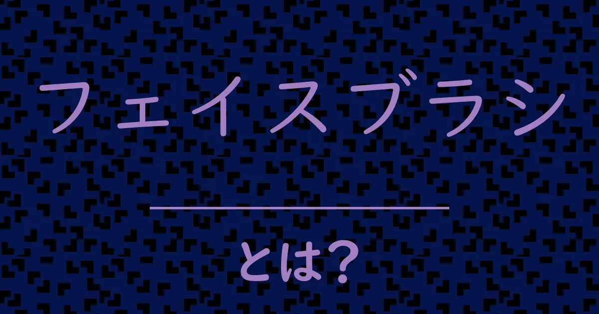 フェイスブラシとは?毒舌で解説!