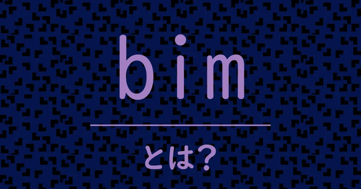 bimとは?毒舌で解説!