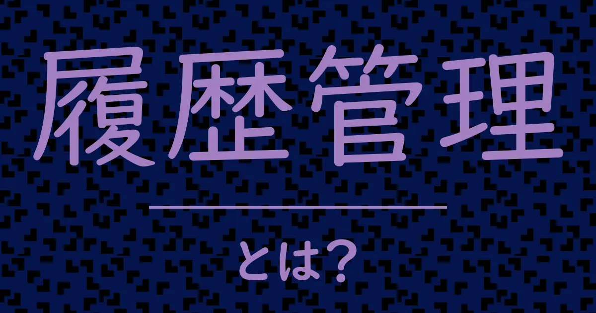 履歴管理とは?毒舌で解説!
