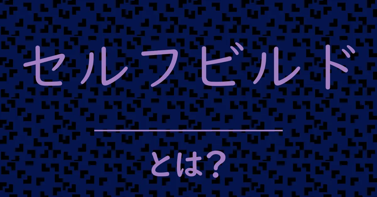 セルフビルドとは?毒舌で解説!