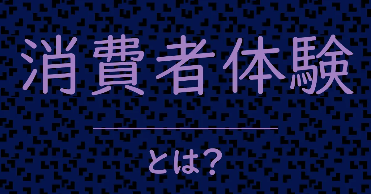 消費者体験とは？毒舌で解説！