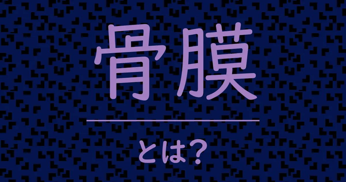 骨膜とは?毒舌で解説!