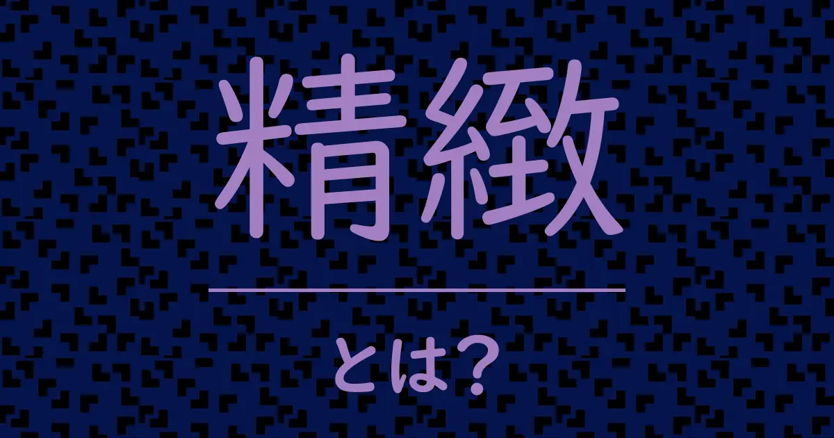 精緻とは?毒舌で解説!