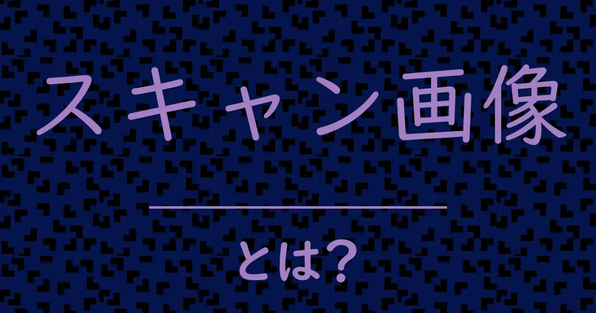 スキャン画像とは?毒舌で解説!