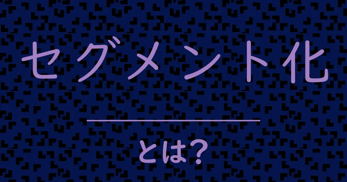 セグメント化とは?毒舌で解説!