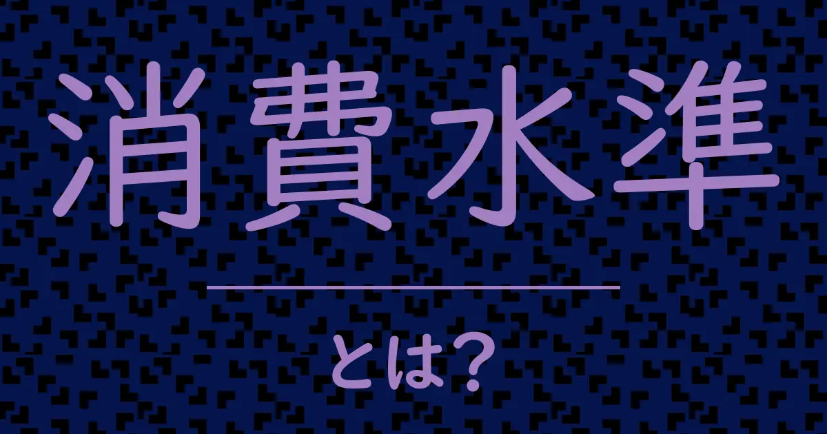 消費水準とは?毒舌で解説!