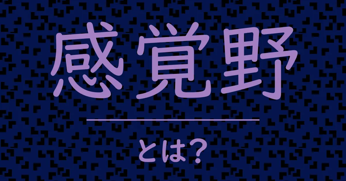 感覚野とは?毒舌で解説!