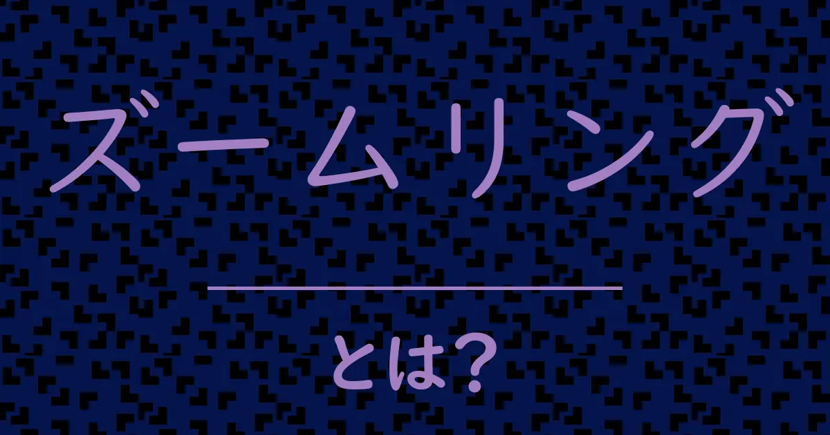 ズームリングとは?毒舌で解説!