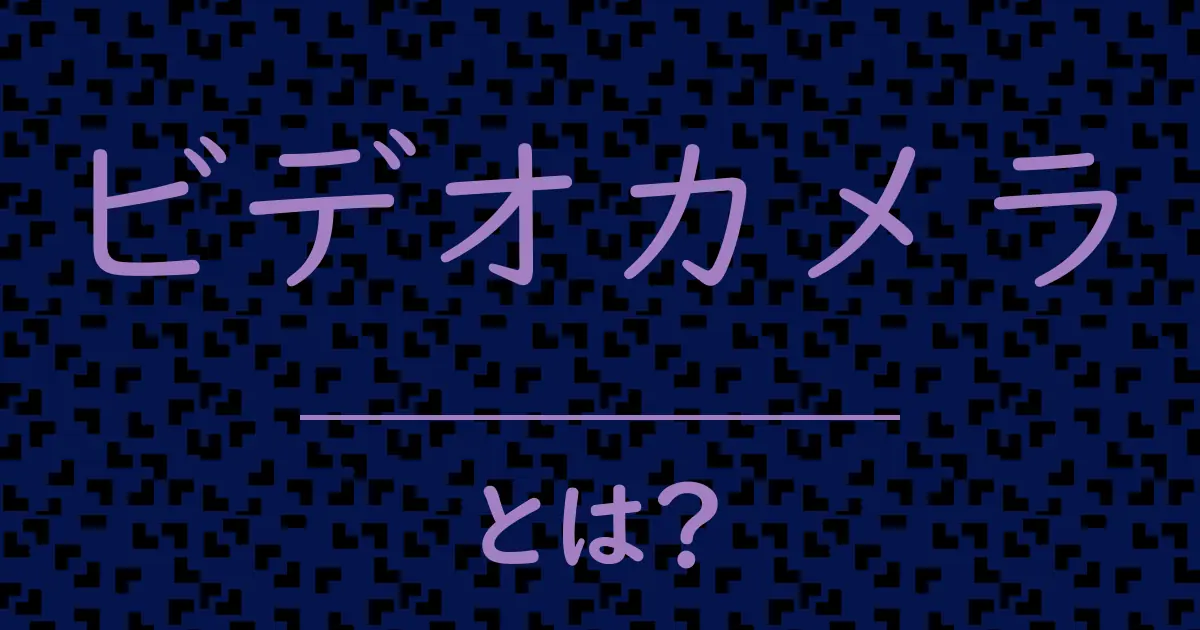 ビデオカメラとは?毒舌で解説!