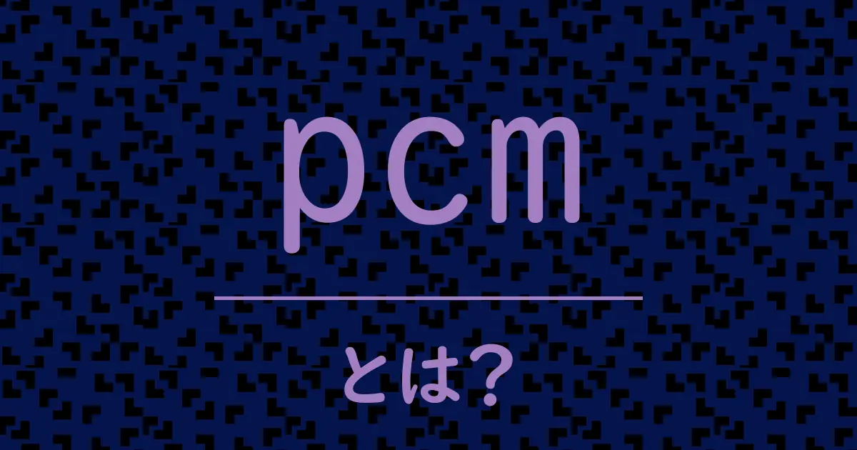 pcmとは？毒舌で解説！