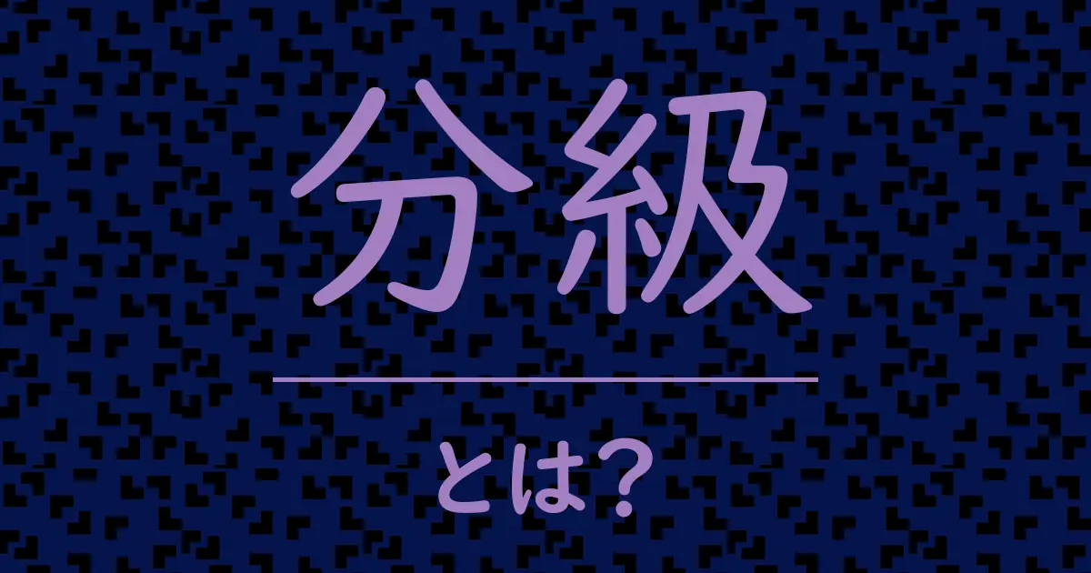 分級とは?毒舌で解説!
