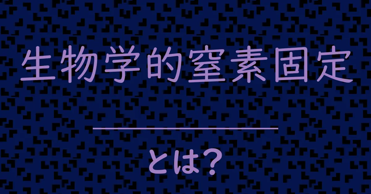 生物学的窒素固定とは?毒舌で解説!