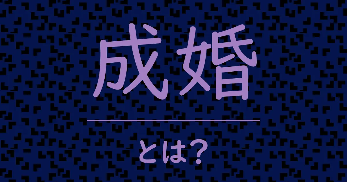成婚とは?毒舌で解説!