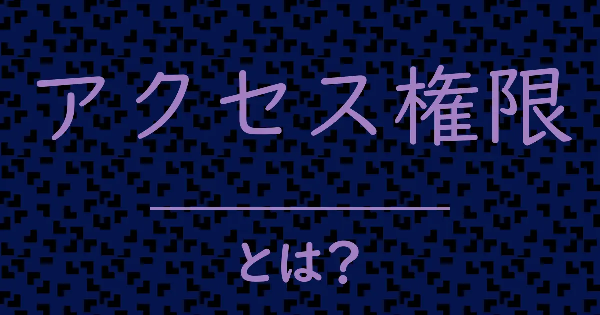 アクセス権限とは？毒舌で解説！