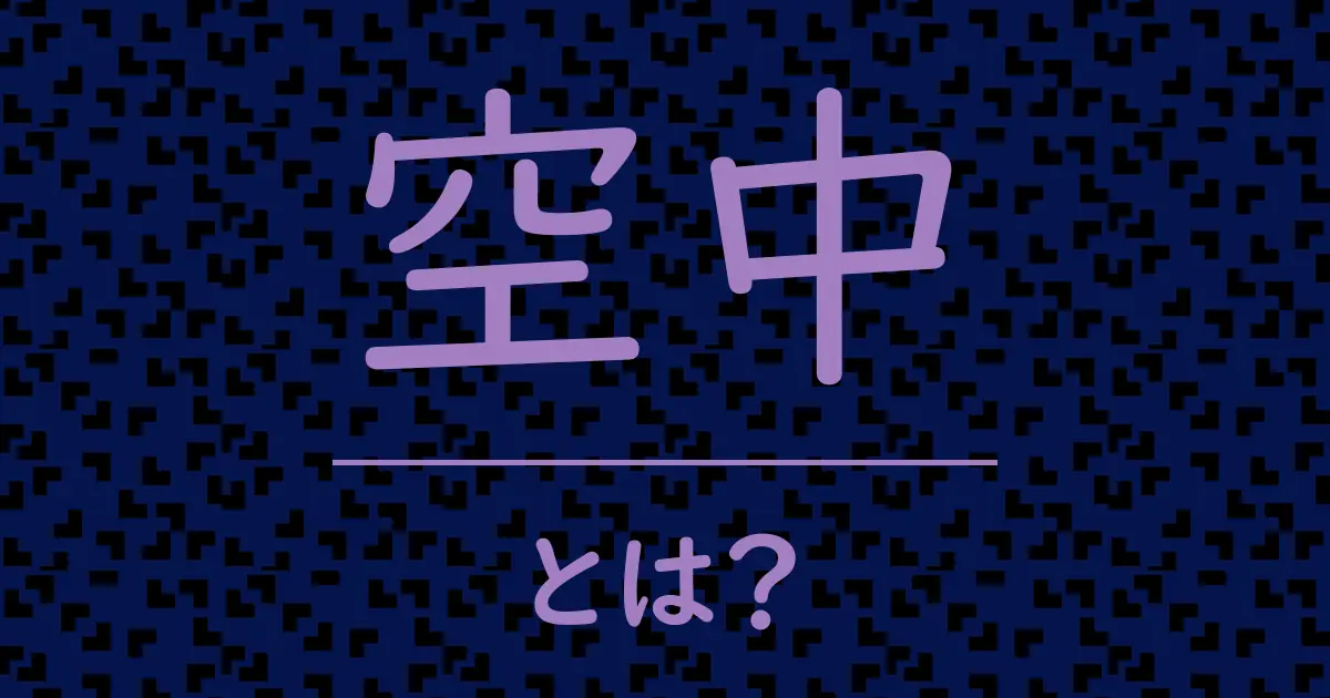 空中とは?毒舌で解説!