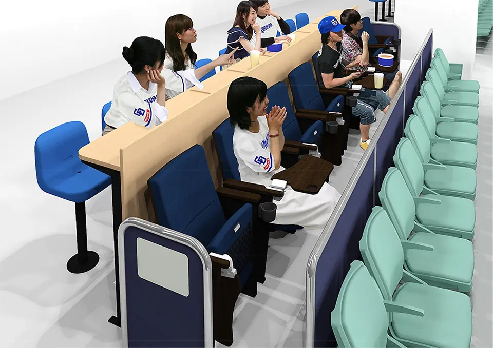 新たなゆったり観戦席が登場中日ドラゴンズのバンテリンドームで