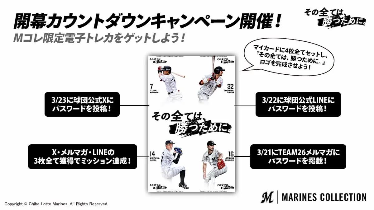 千葉ロッテマリーンズが開幕カウントダウンキャンペーンを実施