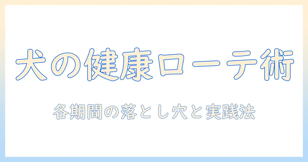 ドッグフードのローテーションと期間を徹底解説|期間別のコツと注意点
