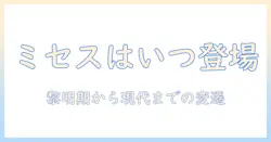テレビ ミセス は いつから 登場したのか？ ミセスという表現の歴史とテレビの変遷を解説