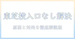 東芝の洗濯機で洗剤投入口がない場合の原因と対処法