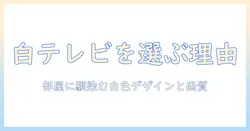 パナソニックの白色のテレビを選ぶ理由と比較ポイント