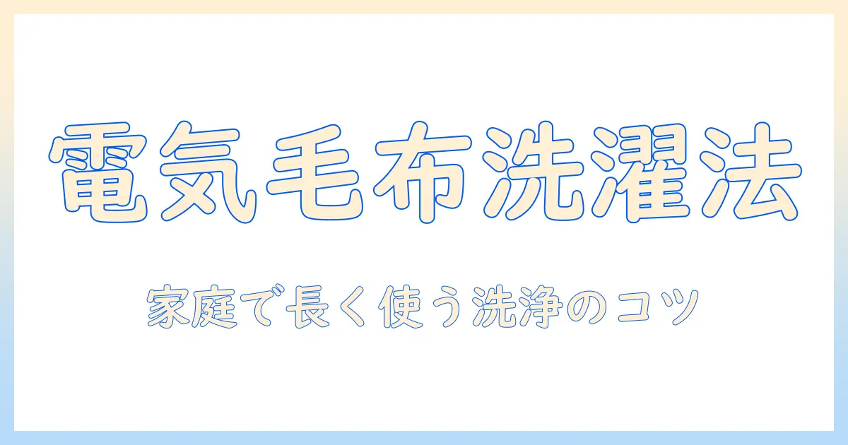 ホカロン・電気毛布の洗い方を解説：家庭での正しい洗浄とケアで長く使うコツ