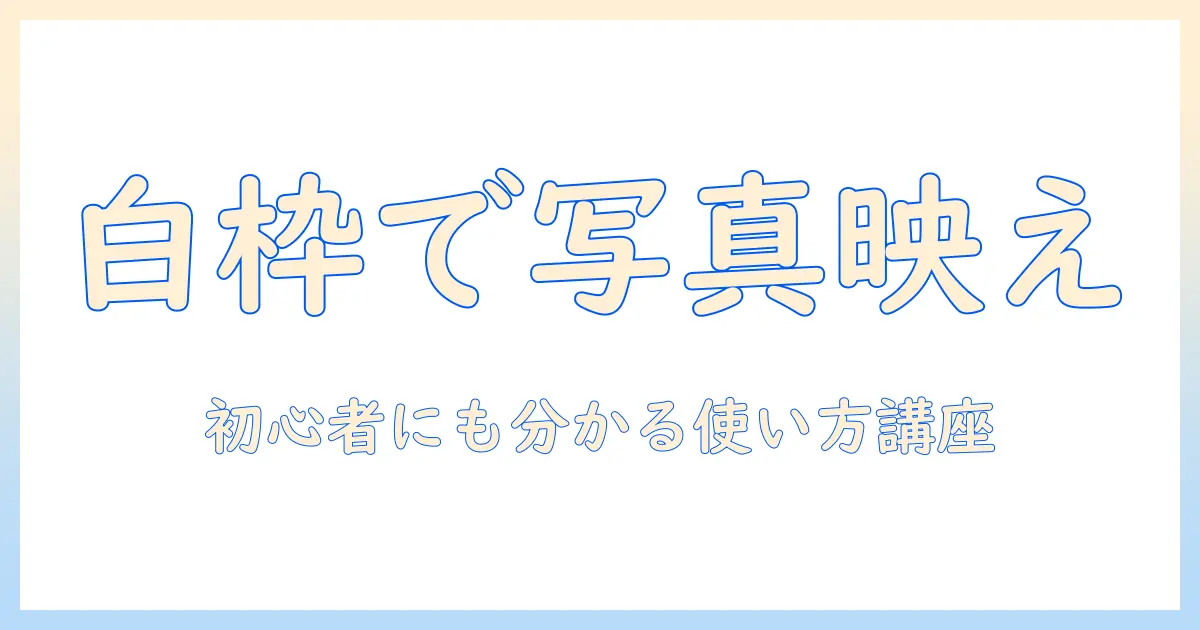 写真の周りに白い枠をつけるアプリの使い方と選び方: 初心者にも分かりやすいガイド